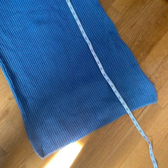 Ann Taylor Blue Wool Blend Balloon Sleeve Sweater Dress - Picture 13 of 13